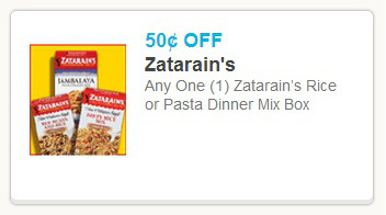 Zatarain’s rare coupon for $.50 off
